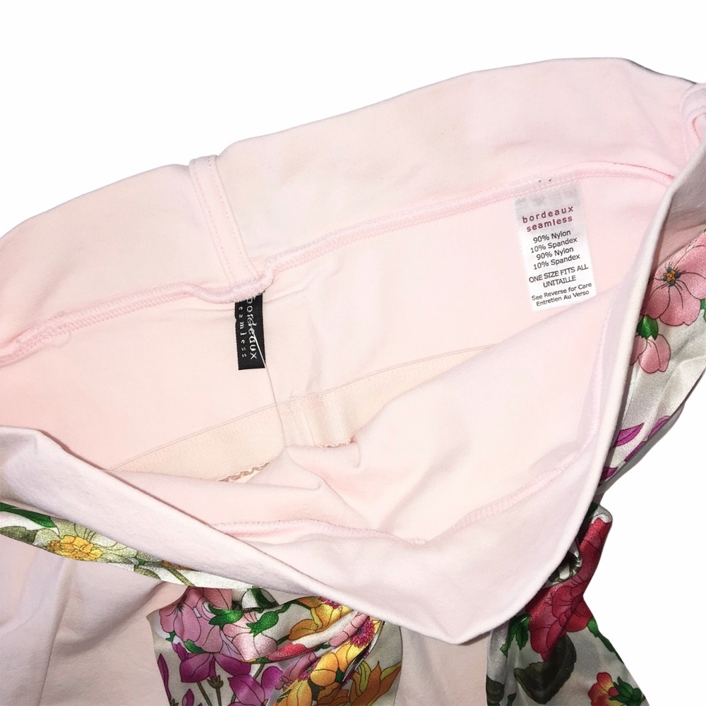 new Bordeaux ๐ Seamless Tube Top ๐ with Floral Satin Ribbon ๐ Baby Pink XXS-L - Picture 5 of 11